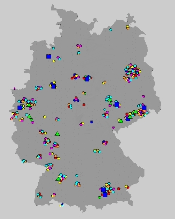 Clients map of Germany