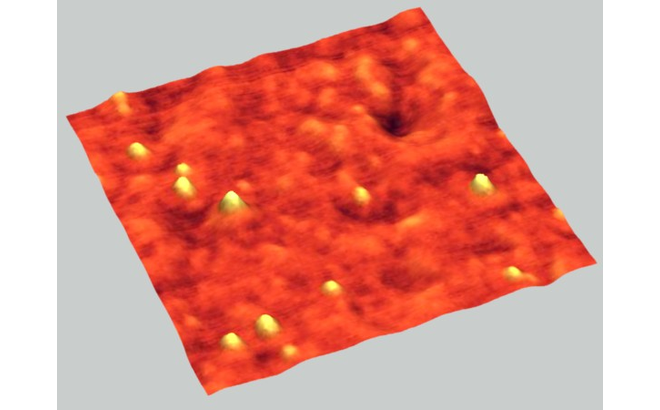 Polymer film with embedded gold clusters